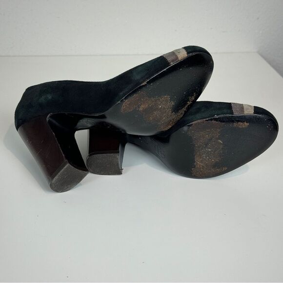 Missoni for Target Black Brown Suede Mod Block Heels 7 - Picture 9 of 10